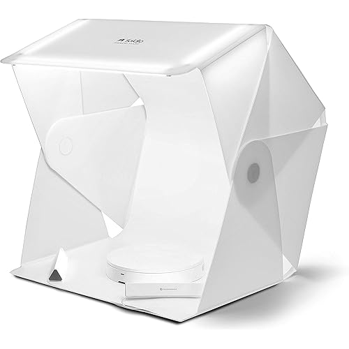 Foldio3 + Halo Bars + Foldio360 Turntable | 25" Portable Product Photo Studio Light Box with 360 Smart Turntable | ORANGEMONKIE | World 1st All-in-One Photo Studio