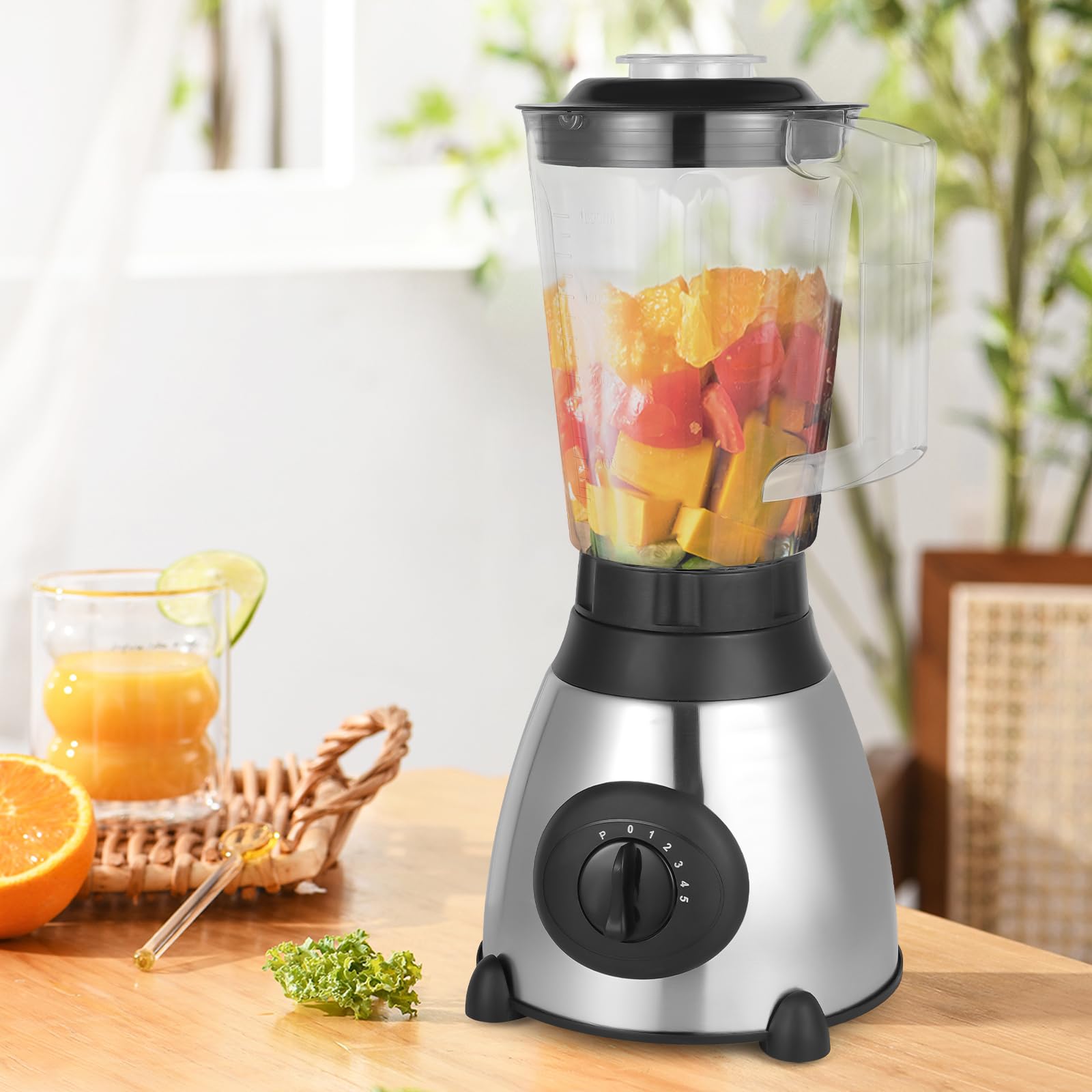 Countertop Blender 800W Professional Kitchen Blender and Food Processor for Shakes and Smoothies High Speed Ice Blender Frozen