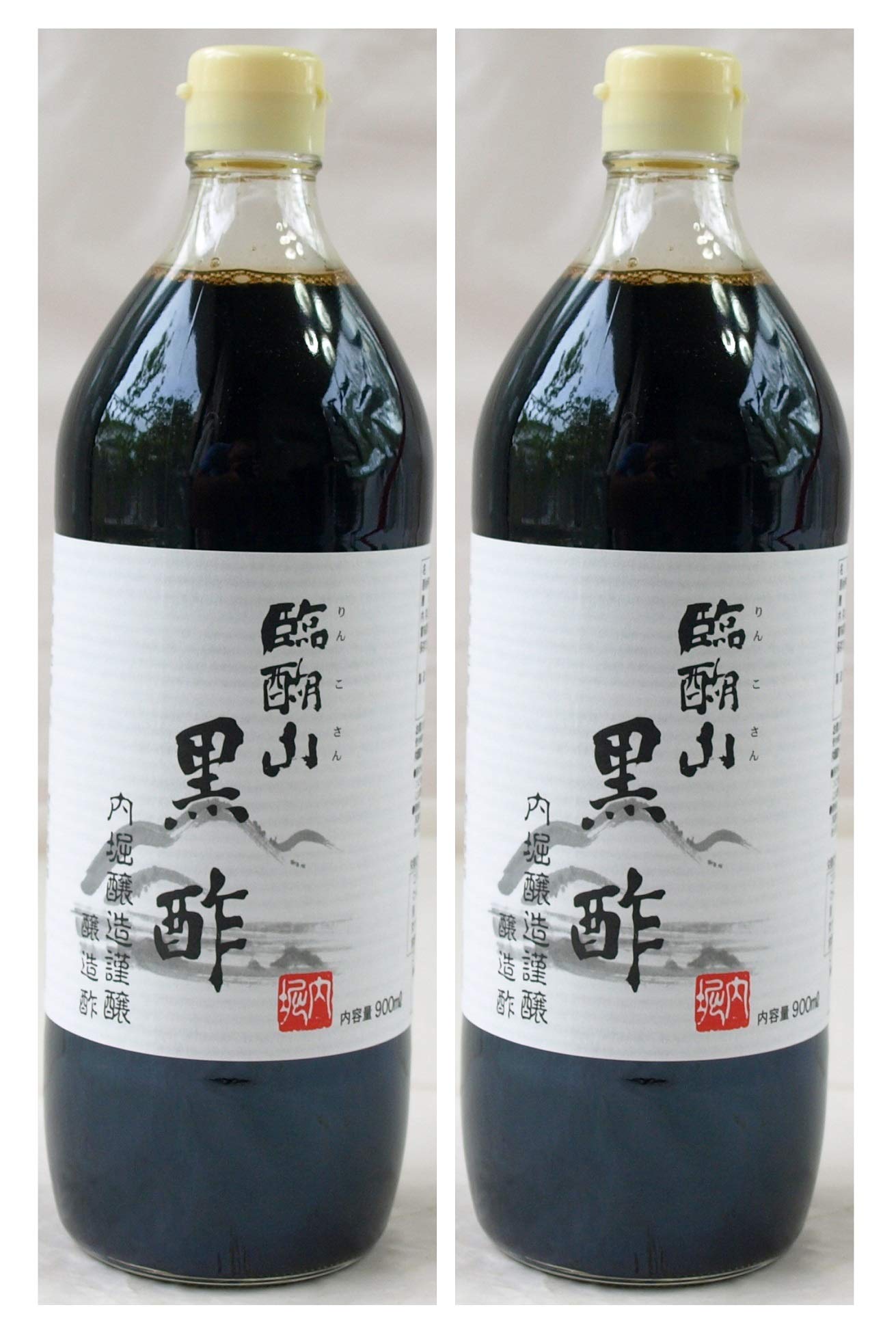 Amazon.co.jp: #583841-2P 内堀醸造 臨醐山 黒酢 900ml×2本 : 食品