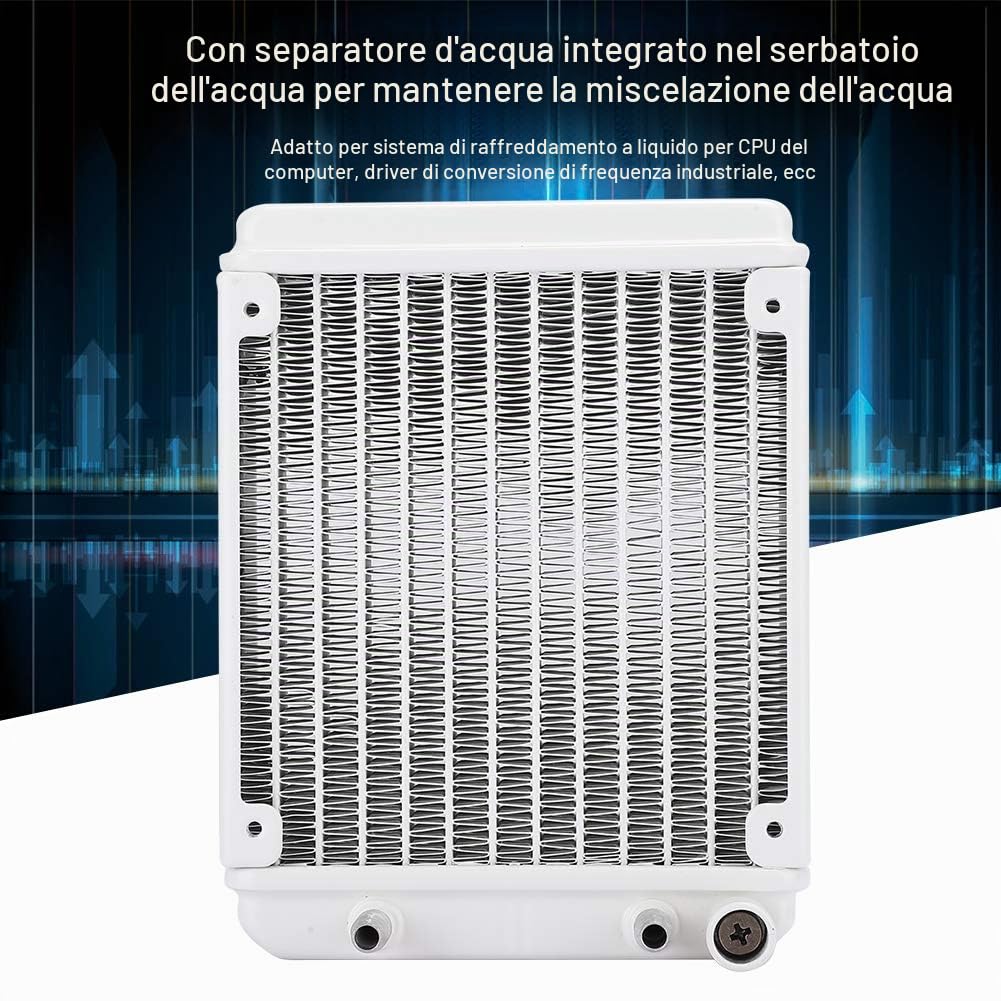 Radiatore di raffreddamento ad acqua da 120 mm (installazione facile, costruzione in alluminio di alta qualità) Dissipatore di raffreddamento ad acqua per di raffreddamento a