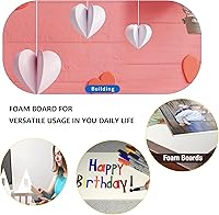 Vista 6 de Paquete de 15 tableros de espuma blanca para proyectos, centro de tablero base para hornear de núcleo de espuma de 12 x 16.5 pulgadas, lámina