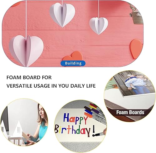 Miniatura 6 de Paquete de 15 tableros de espuma blanca para proyectos, centro de tablero base para hornear de núcleo de espuma de 12 x 16.5 pulgadas, lámina de