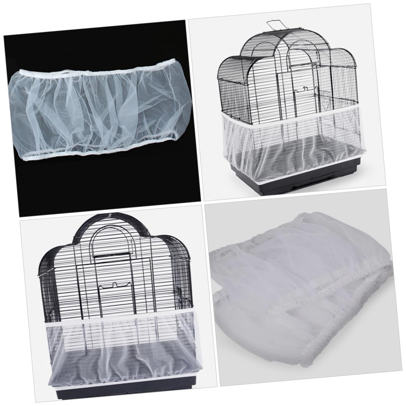 HANABASS 5stücke Birdcage Cover Mit Luftiger Netzstruktur Abdeckung Für Vogelkäfige Schützt Vor Verschmutzung Und Spritzern Installieren Und Für Papageien Und Kleine Vögel