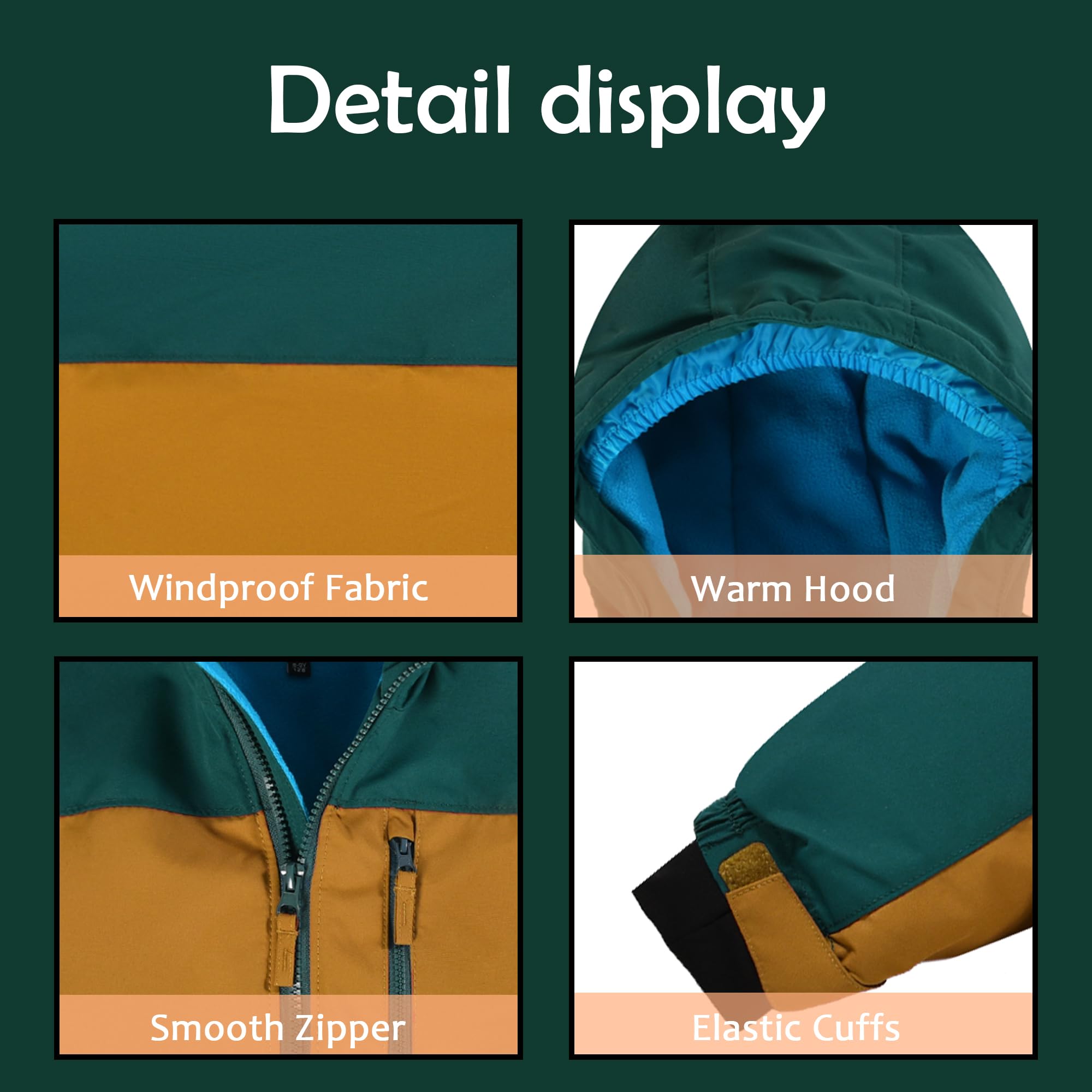 SMONTY COZY - Traje de nieve para niños con capucha, repelente al agua, traje de esquí, a prueba de viento, traje de invierno