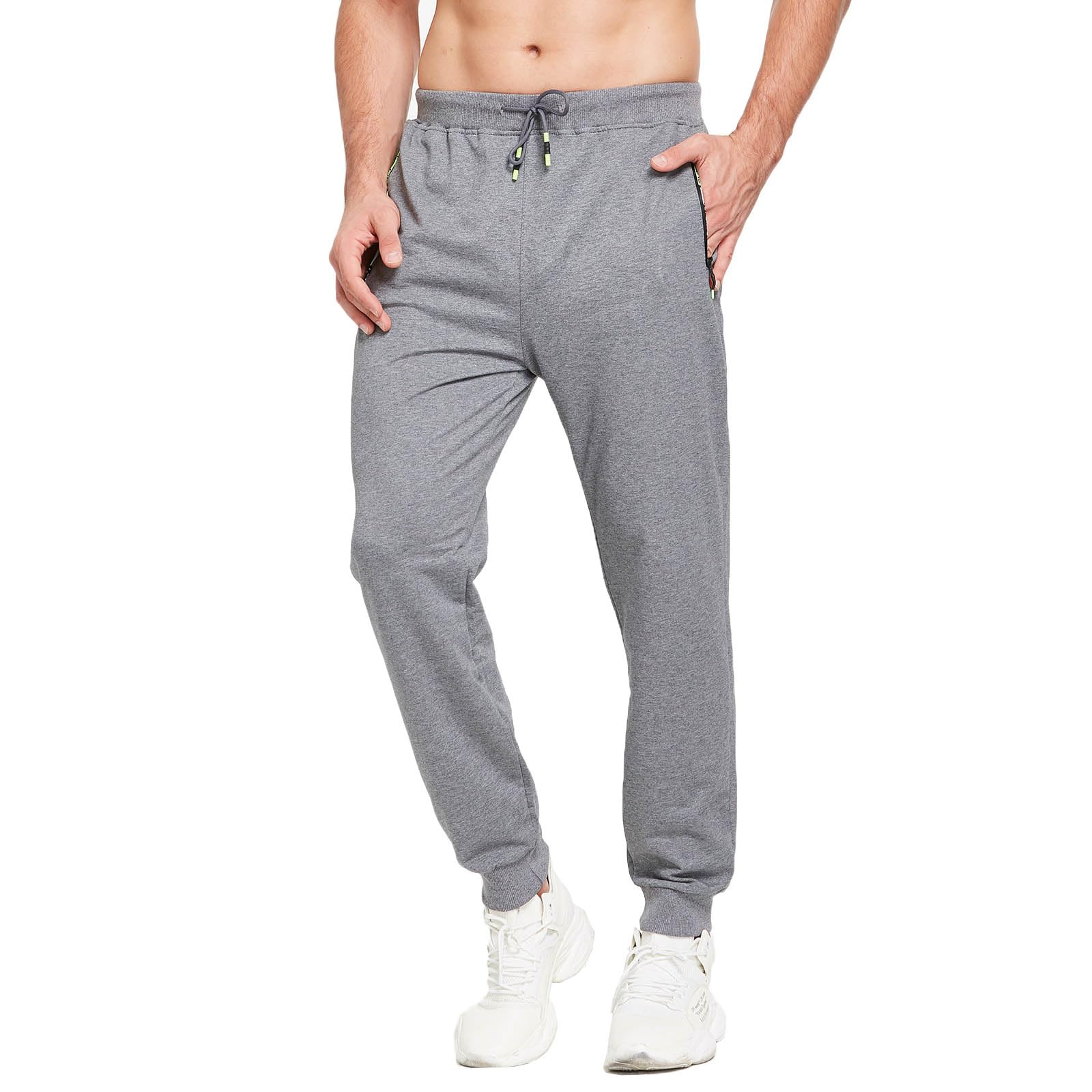 JustSun Tracksuit Bottoms Mens Joggers with Zip Pockets