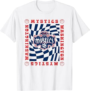 WNBA Washington Mystics Retro Wavy Checkerboard T-Shirt