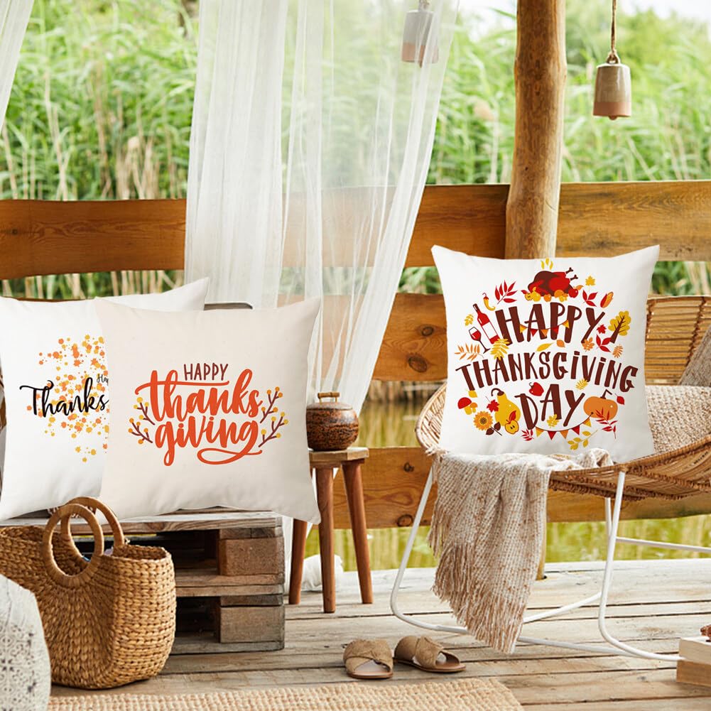 Fjfz Set di 4 federe decorative per cuscino, motivo