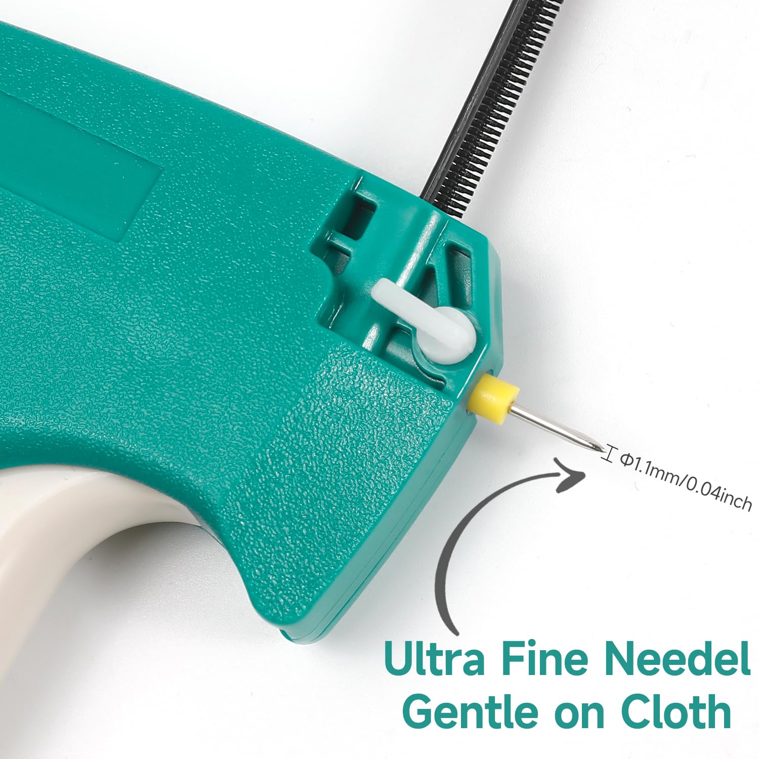 Ultrafeine Stichpistole, schnelle Kleidungsfixierer, Mini-Etikettierpistole für Kleidung, schnelles Quilten, Säumwerkzeug, unsichtbare Nähpistole mit 2 Nadeln, 4,4 mm, 480 und 5,4 mm, 480