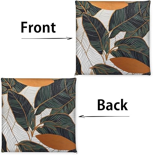 Miniatura 6 de Bardic Cojín para silla, 1 paquete de espuma viscoelástica con hojas tropicales, hojas de palmera, almohadillas cuadradas extraíbles para sillas de