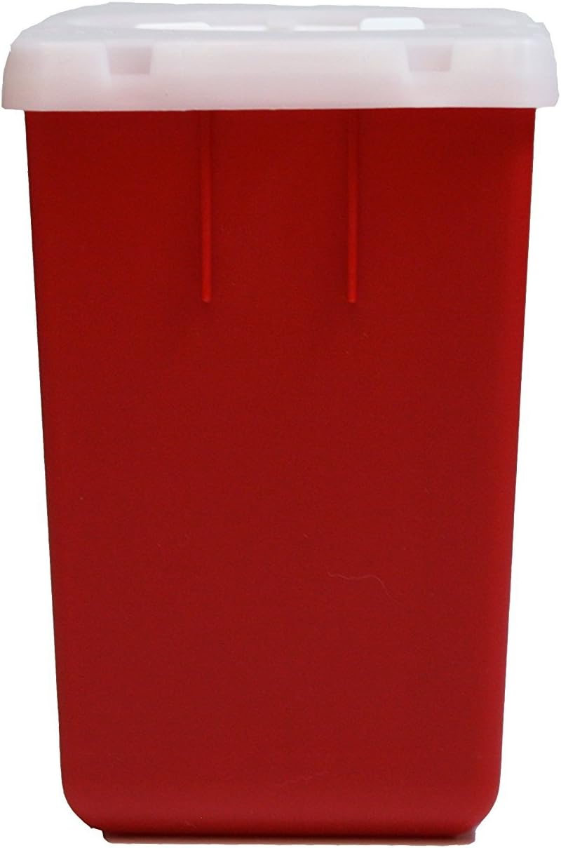 Oakridge Products 2.2 Quart Size Needle Disposal Container | Personal use Size | Rotary lid : Health & Household