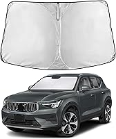 Vista 40 de EcoNour Parasol para parabrisas de camiones con bolsillo de almacenamiento Parasol reflectante de material 240T para protección contra rayos UV