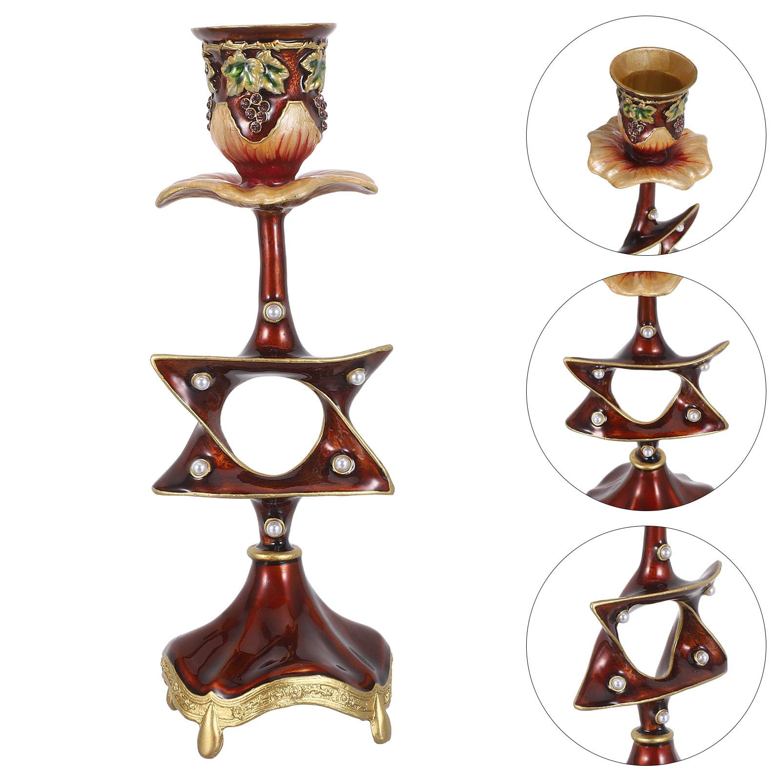 Candelabro Europeo in Metallo, Vintage ed Elegante per Tavola