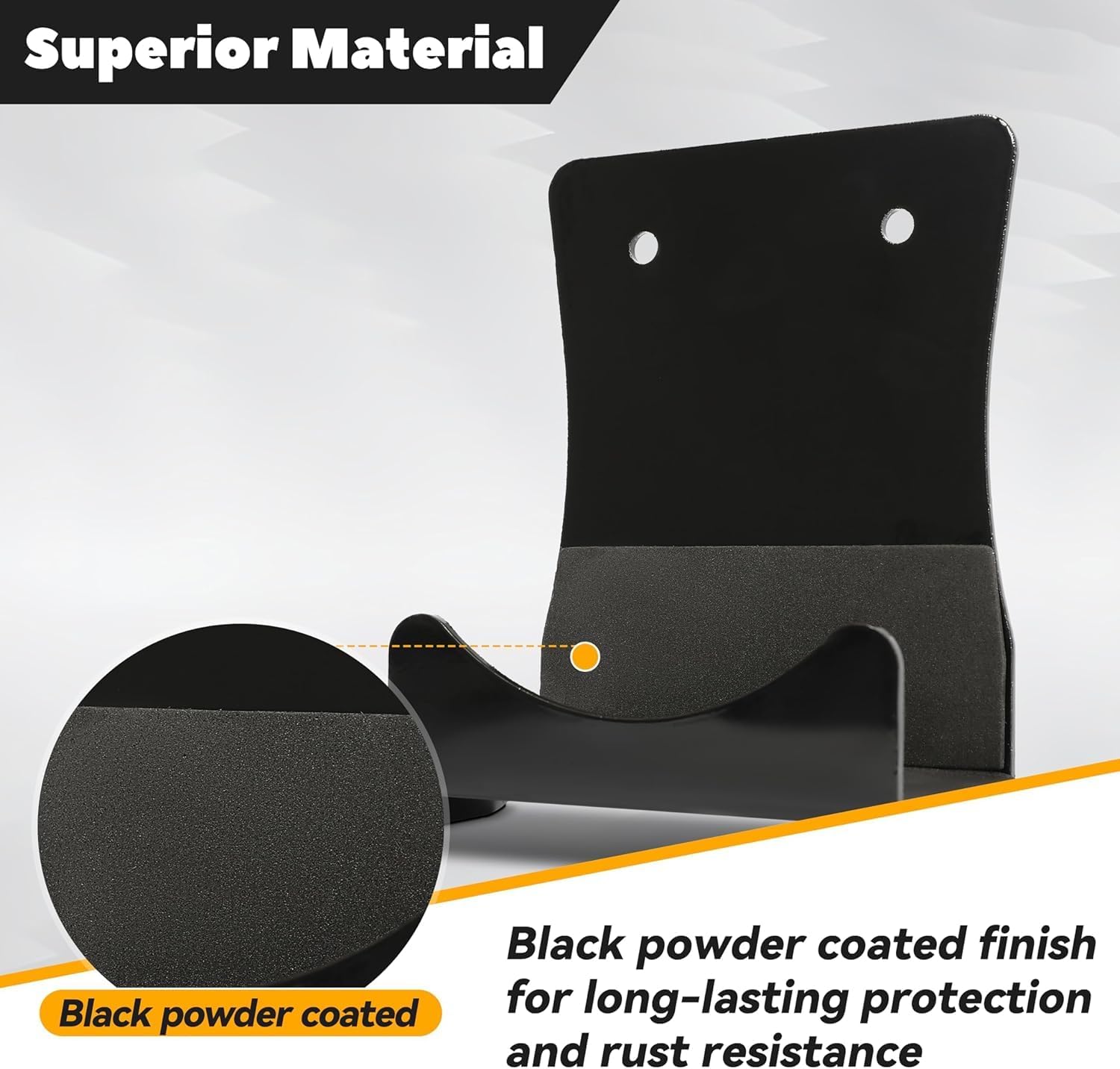 KUAFU 2Pcs Wall-Mounted Door Hangers Compatible with 1956-2023 Jeep Wrangler CJ YJ TJ LJ JK JKU JL JLU Removable Door Storage Holder Bracket Rack Aluminum Powder Coated Black