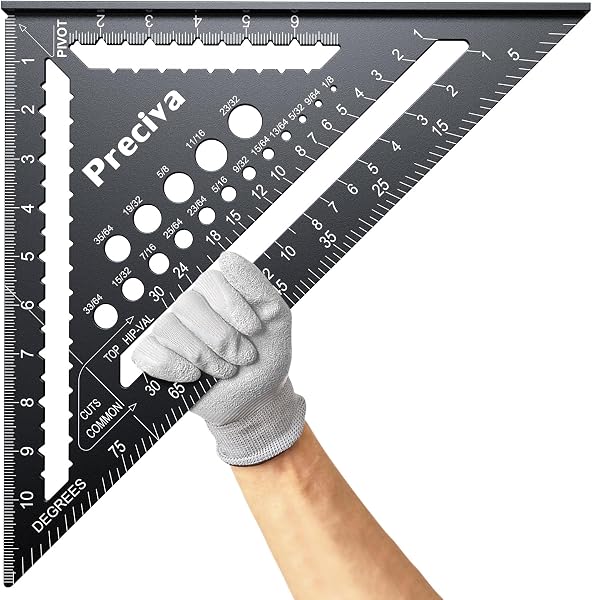 Preciva 12 Inch Carpenter Square for Woodworking