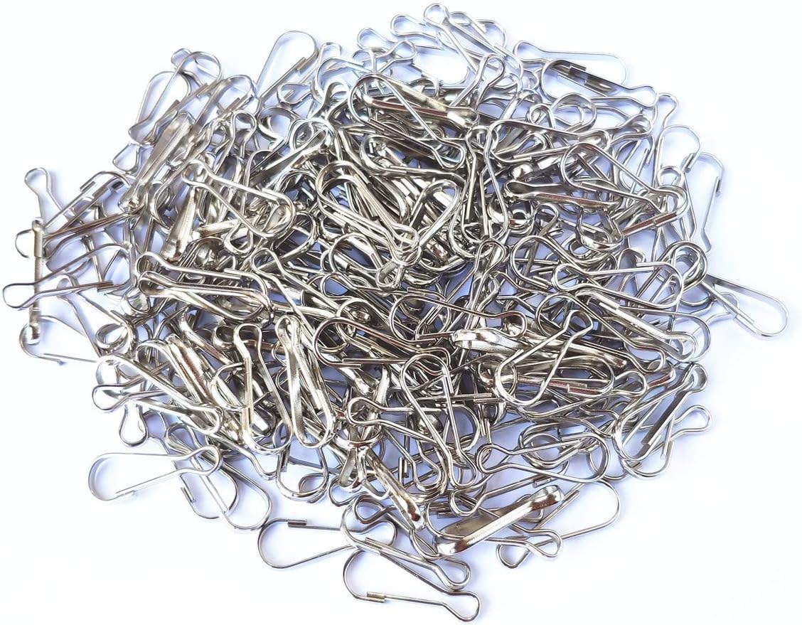 250 Pcs 23 x 8 mm Metal Spring Lanyard Hook for Jewelry Ring Craft and ID Card Key Chain Clip Parts