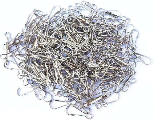 250 ganchos de resorte de metal de 0.906 x 0.315in para joyería de anillo, manualidades y tarjetas de identificación