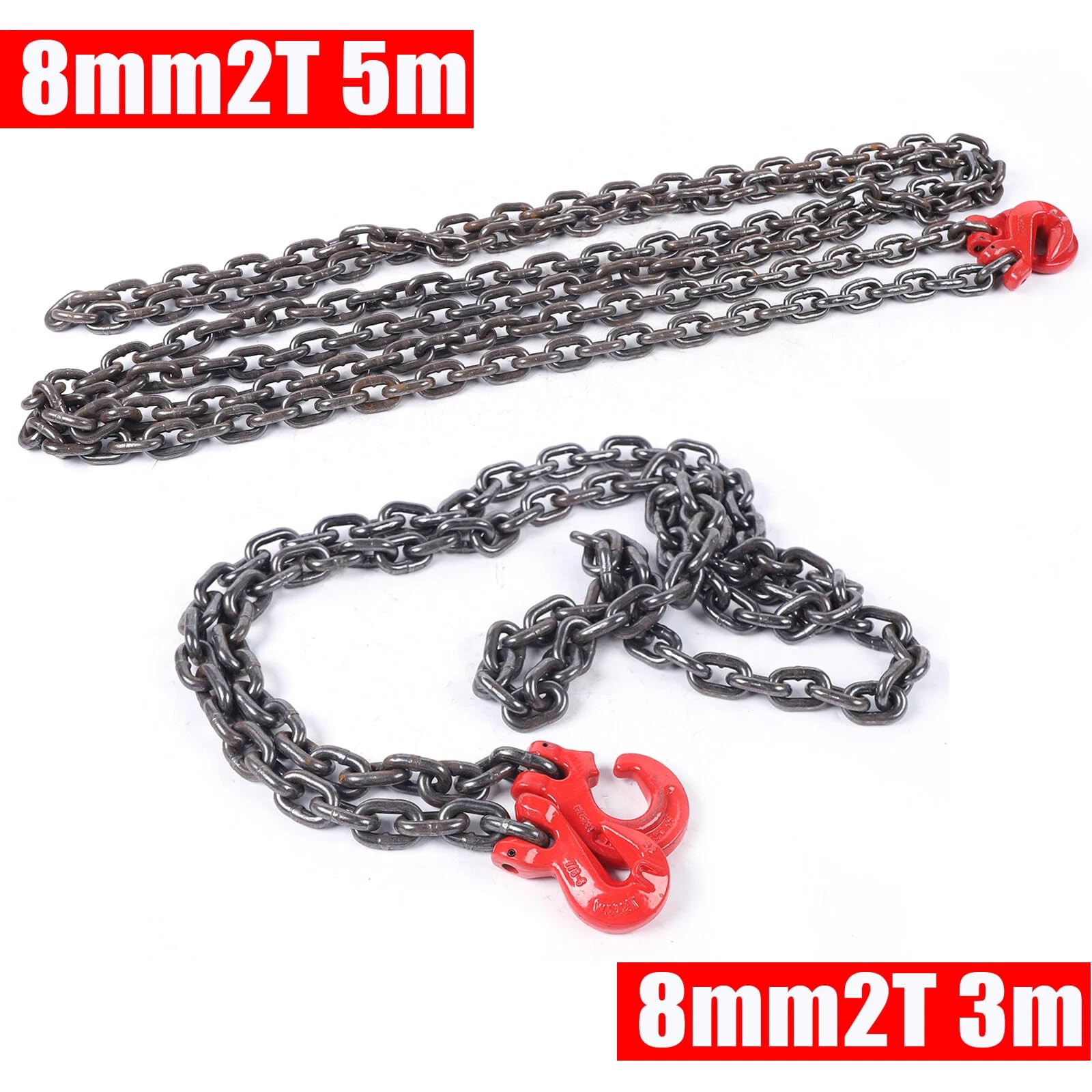 Élingue à chaîne 3m/5m 2T, Chaîne forestière de débardage, Suspension de chaîne, Chaîne de levage, Chaîne de grue, Chaîne de remorquage, Outil de levage, Chaînes lourdes, Élingue à chaîne 1