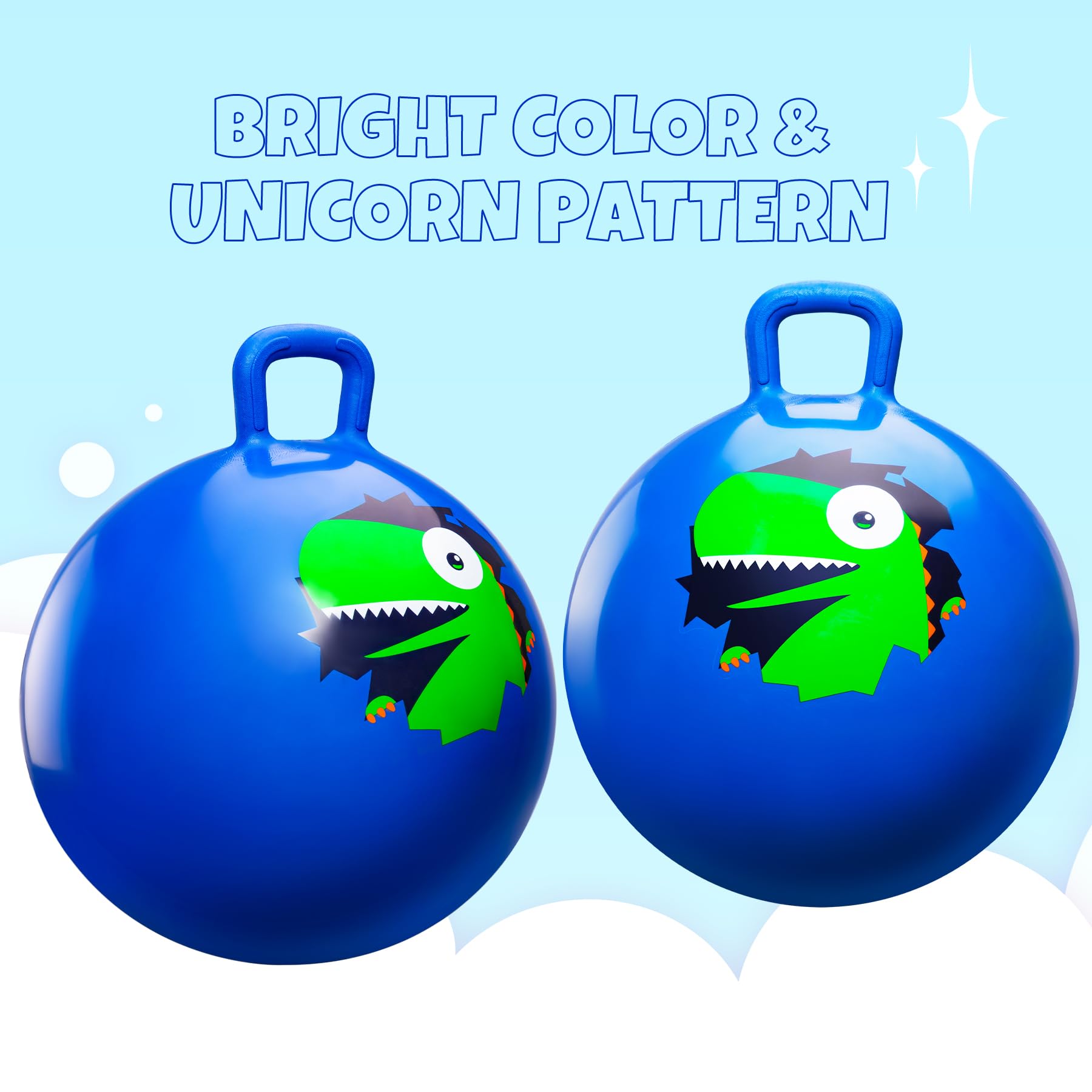 U&C Planet 2 Pack of Space Hoppers Hopperballs with Handle Hopper Toys for Kids Age 3-8 Garden Game Indoor & Outdoor Play Gifts for Children - Image 4