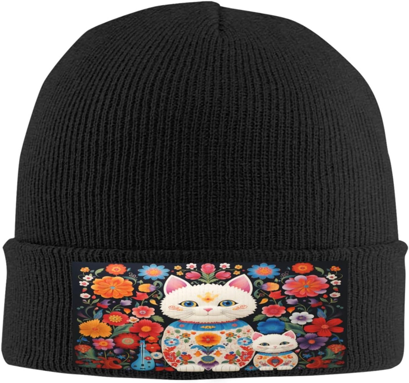 Smiling Little cat Unisex Beanie for Men and Women Knit Hat Winter Beanies, Bulk Knit Hat for Cold Weather