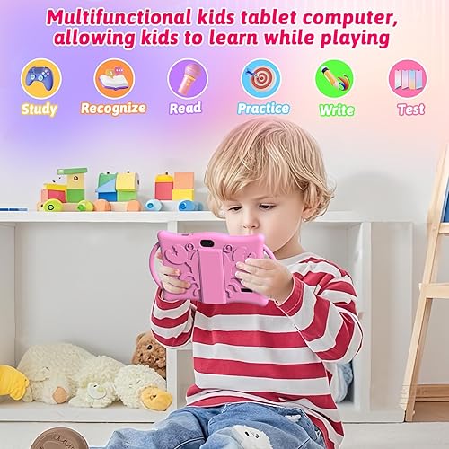 Miniatura 7 de Tablet Android para niños de 7 pulgadas, 4 GB RAM 32 GB ROM, Quad Core, Tablet para niños pequeños con estuche a prueba de golpes, control parental,