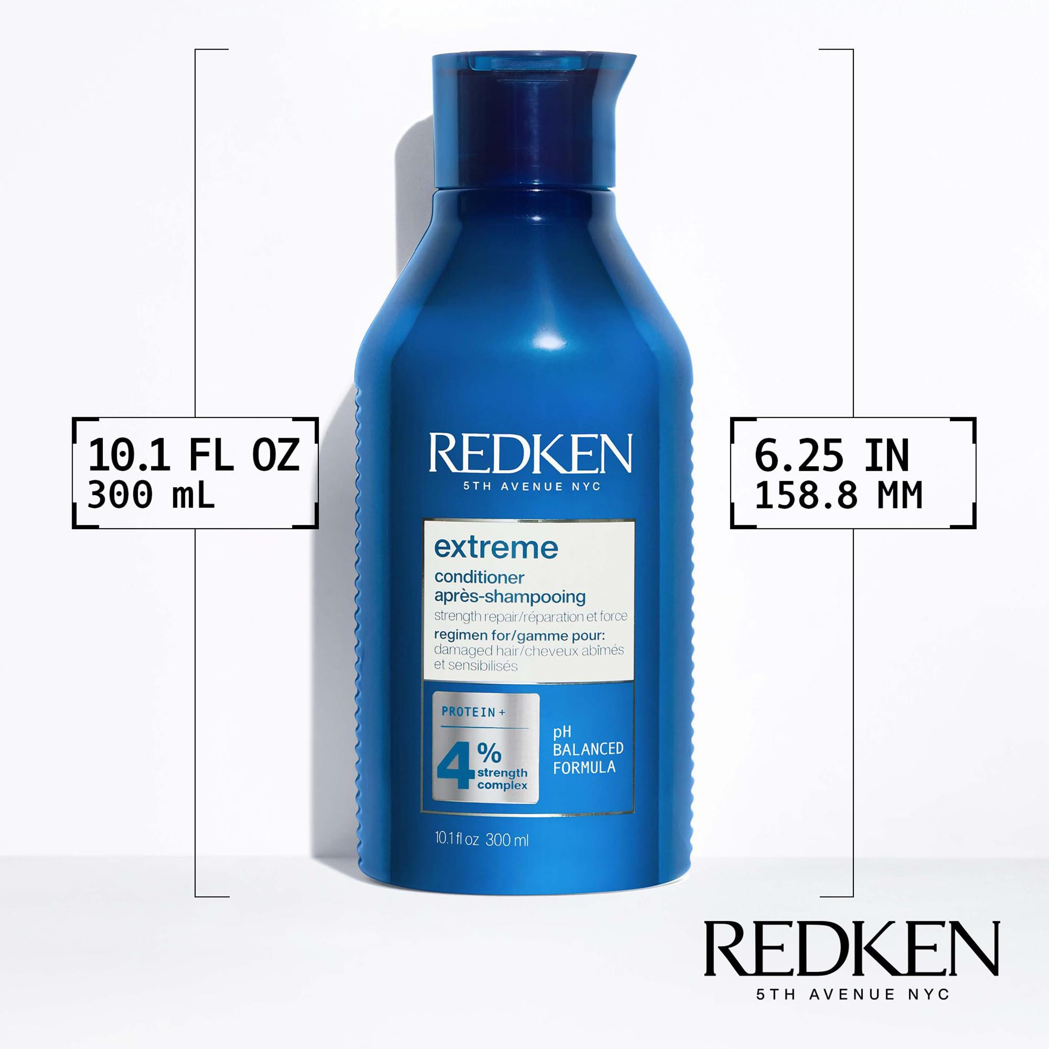 Redken |Balsamo professionale Extreme, Trattamento fortificante per capelli danneggiati, 300 ml