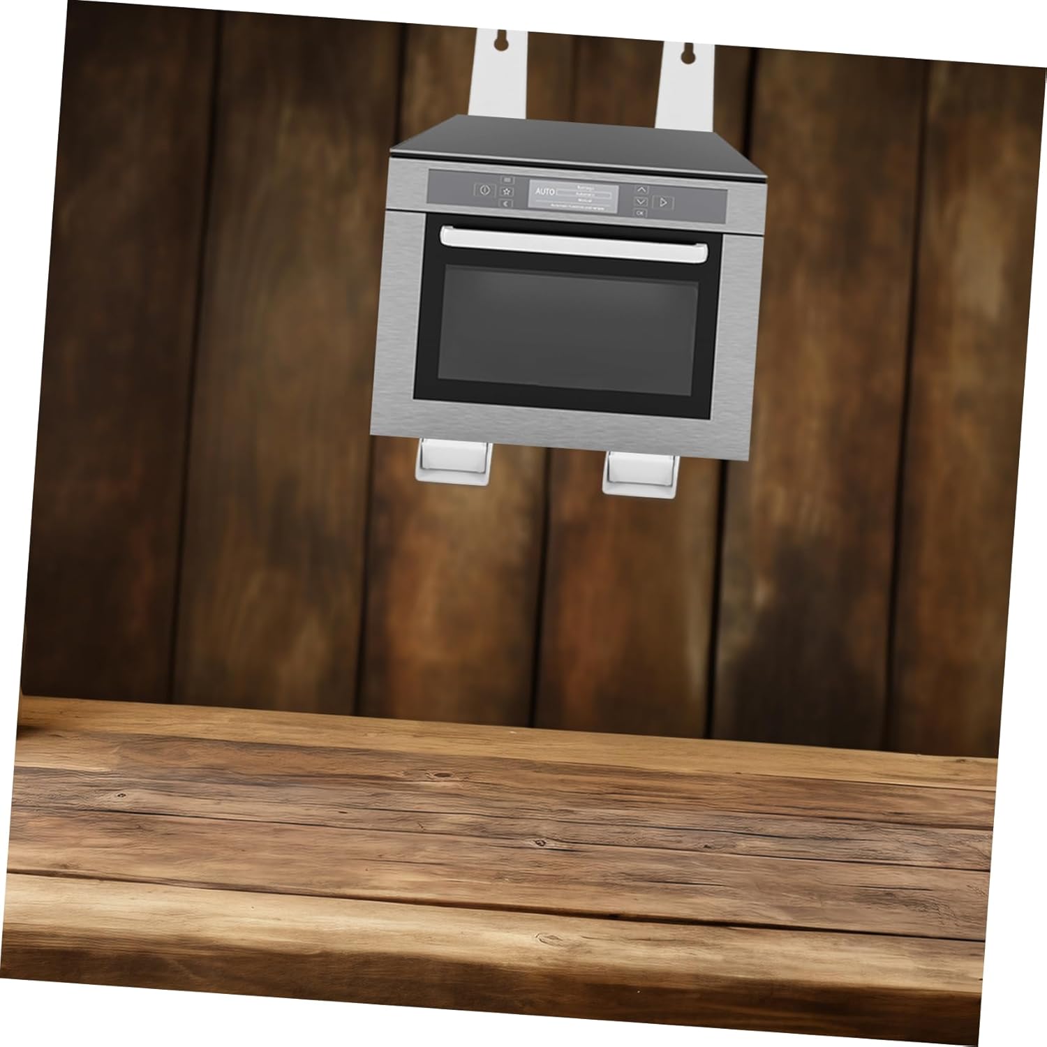 2pcs Microwave Oven Wall Mount Bracket Kitchen Rack High Load Capacity Space Saving Design for Easy Storage Suitable for Microwaves