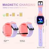 Wiwian Kids Smart Watches Girls Boys with LBS Tracker Two-Way Calling SOS Voice Chat Alarm Clock Class Mode No Disturb Camera Math Game for 3-12 Years Old Kids (Pink)