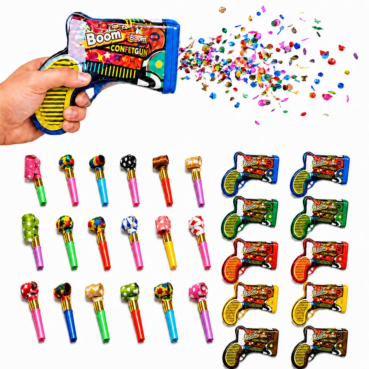30 Pcs Party Blowers, Party Poppers, Bag Fillers