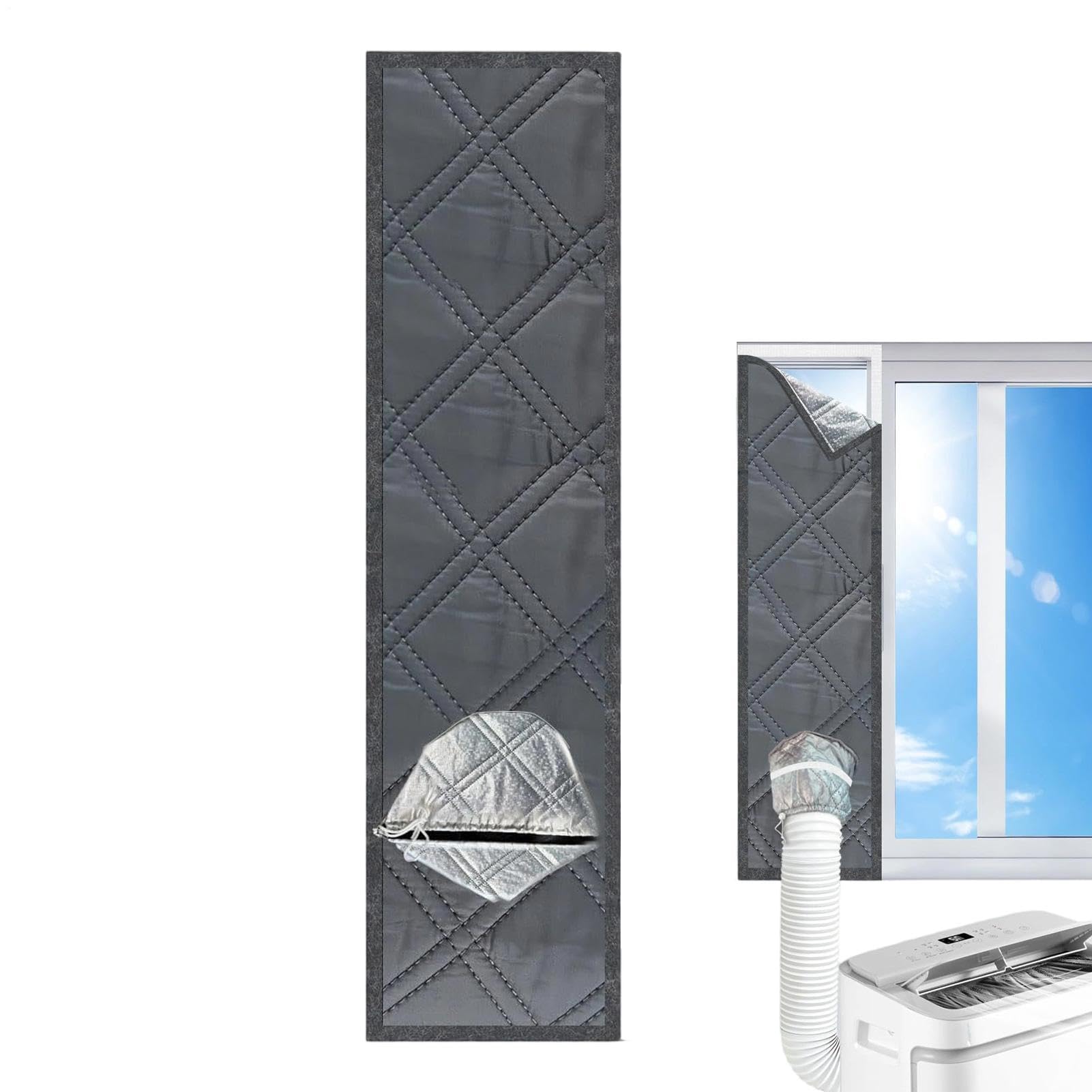 Guarnizione per Finestra Condizionatore Portatile Barriera Termoisolante | Kit di ventilazione finestra AC portatile per garage seminterrato appartamento camera da cucina casa interno