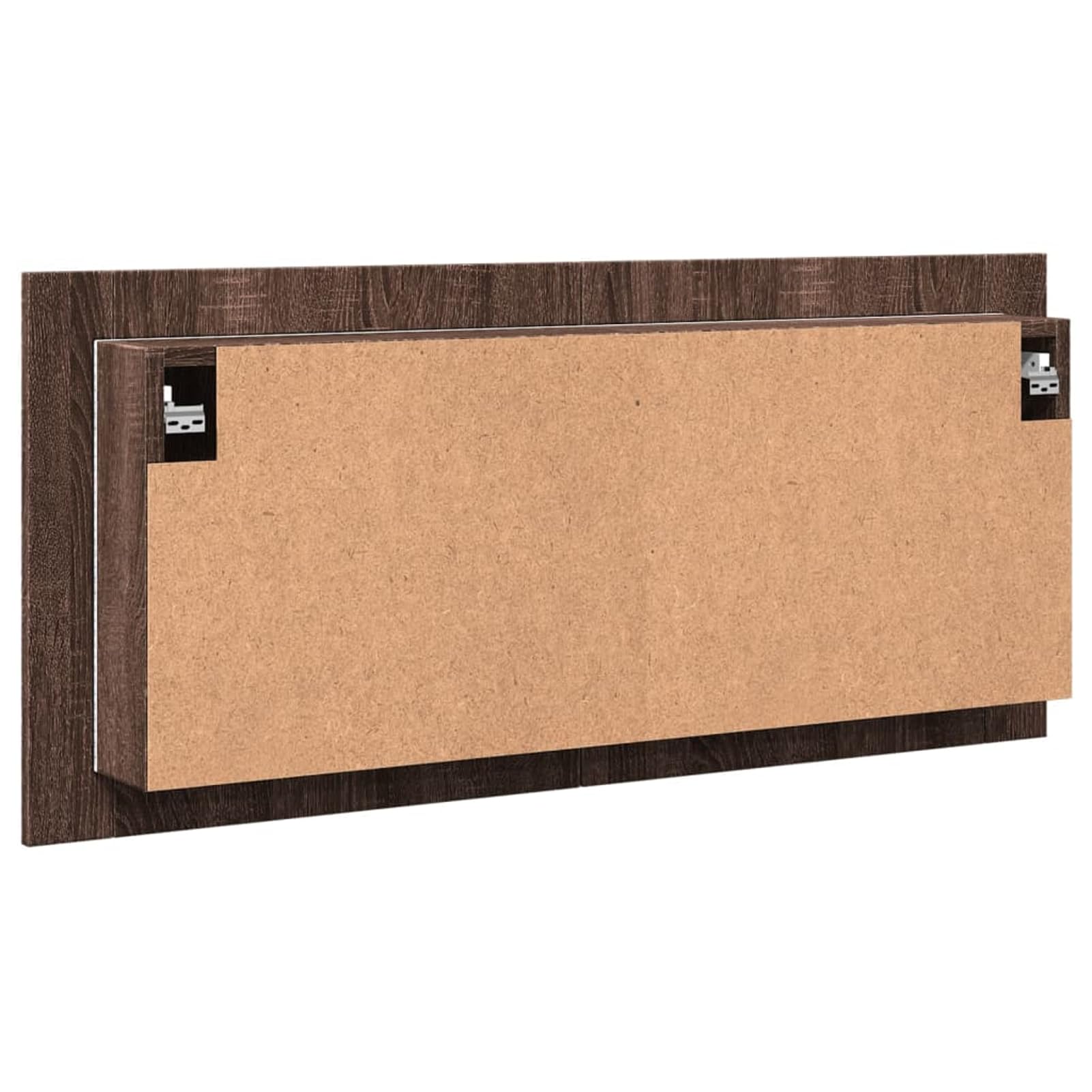 ATOMSTACK MAKER Spiegelschrank mit RGB-Beleuchtung, Holzrahmen in Eichenoptik (100x45x12 cm), 2 Ablagen, USB-Anschluss – Badspiegel mit farbwechselnder Beleuchtung für Make-up & Rasur