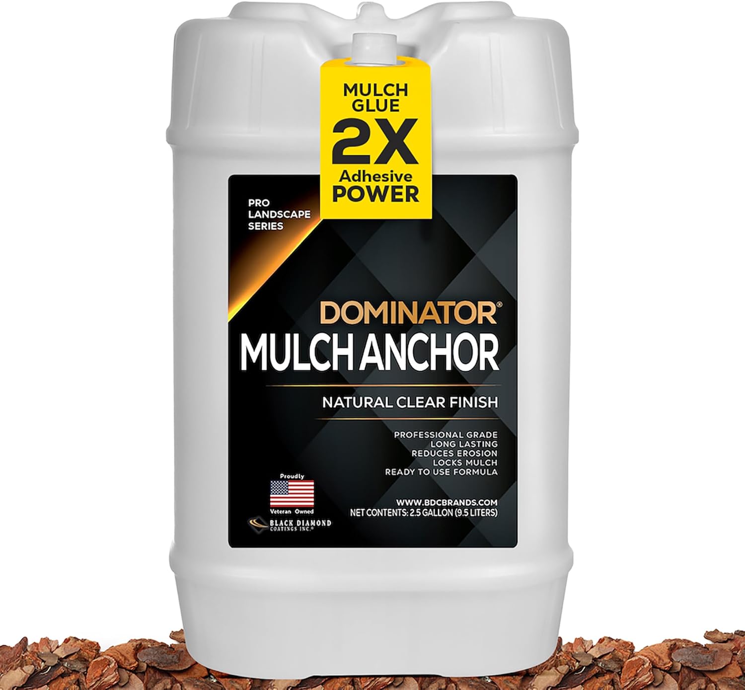 DOMINATOR Mulch Anchor 5 Gallon Mulch Lock and Pea