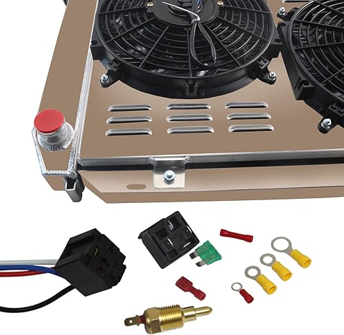 Miniatura 7 de Termóstato de ventilador de cubierta de radiador de 3 filas para 1979-1993 80 82 FORD MUSTANG 5.0L V8 MT