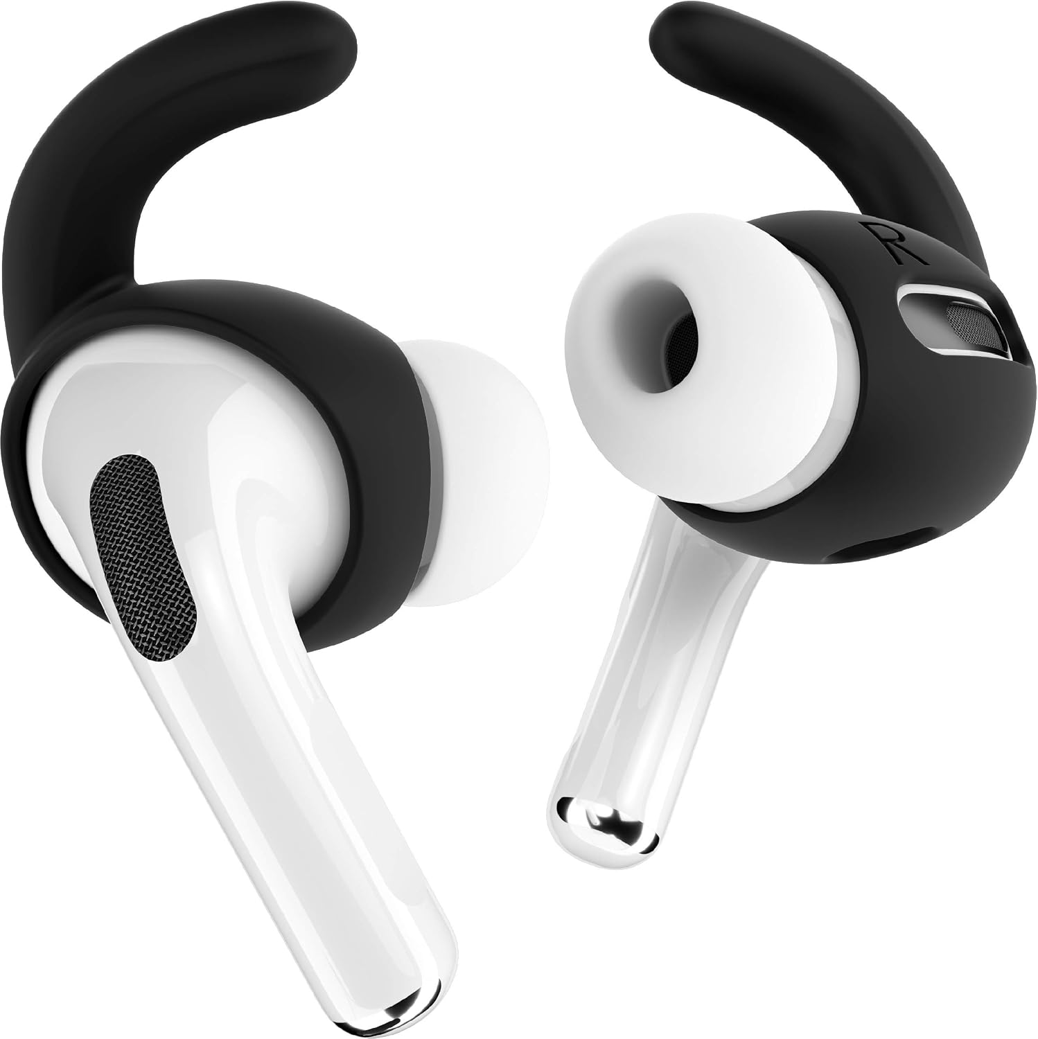 Proof Labs 3 Pairs for AirPods Pro Ear Hooks Covers [Added Storage Pouch] Accessories Compatible with Apple AirPods Pro Generation 1 (Jet Black)