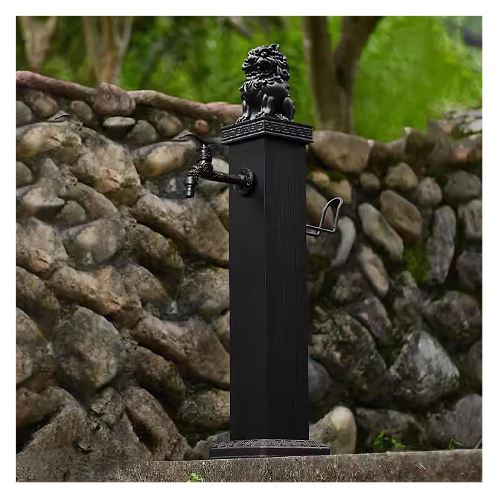 Colonna d'acqua verticale da giardino, con rubinetto di bloccaggio, fontana da 76 cm, per cortili e terrazze