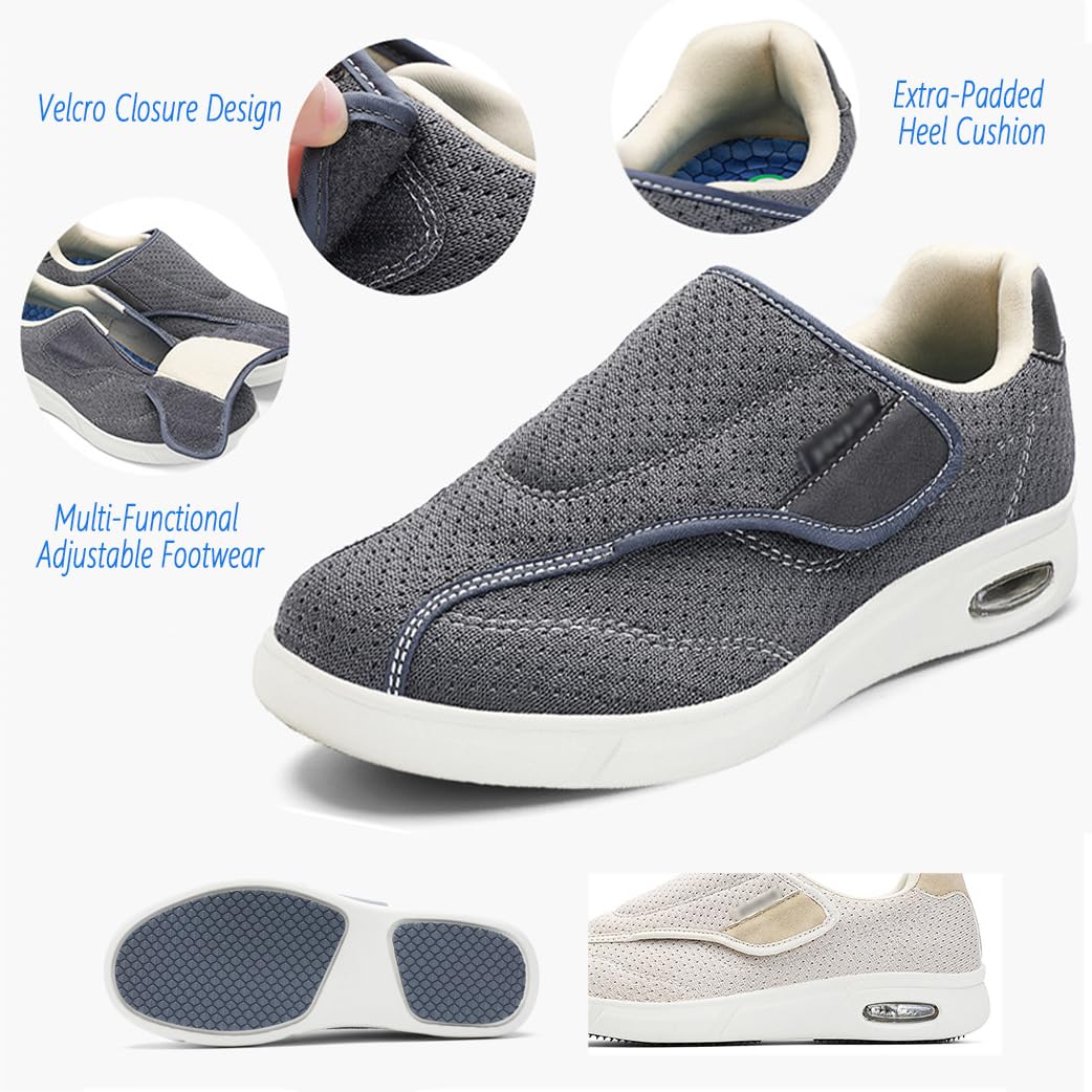 Buty dla cukrzyków, męskie, damskie, medyczne, ortopedyczne, zdrowotne, haluks, buty na lato, buty rekreacyjne, wygodne buty rehabilitacyjne dla seniorów, opuchnięte stopy
