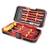 HURRICANE 1000V Insulated Electrician Screwdriver Set, All-in-One Premium Professional 13-Pieces CR-V Magnetic Phillips Slotted Pozidriv Torx Screwdriver