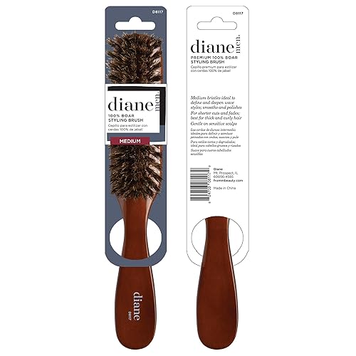 Miniatura 6 de Cepillo de cabello Diane con cerdas firmes 100 de jabalí D8119 gris