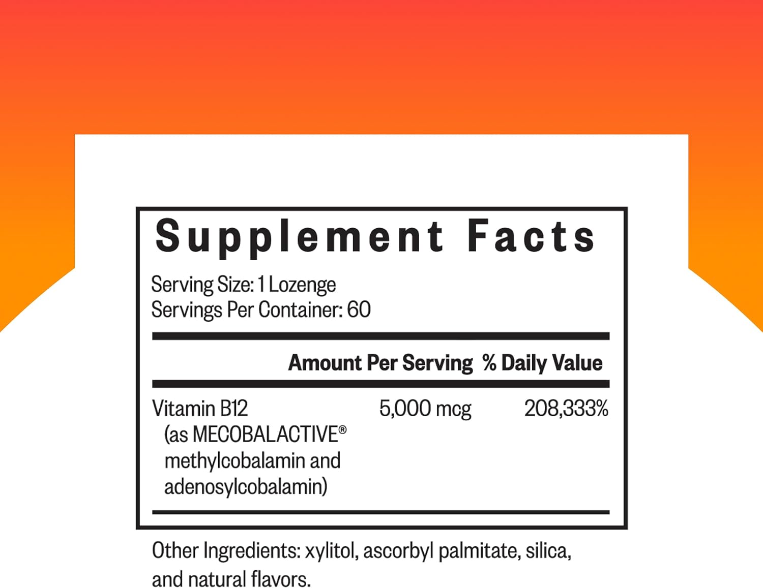 Seeking Health Methyl B12 5000, 5000 mcg B12 as Adenosylcobalamin and Methylcobalamin, Potent Formula Supports Healthy Metabolism, Methylation, Cognitive Health, Vegan and Vegetarian (60 lozenges)*