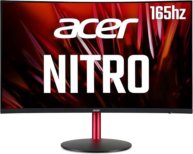 Acer Nitro XZ322QUPbmiiphx 32 inch Quad HD Curved Gaming Monitor (VA Panel, FreeSync, 165Hz, 4ms, HDR 400, DP, HDMI, Height Adjustable, Black)