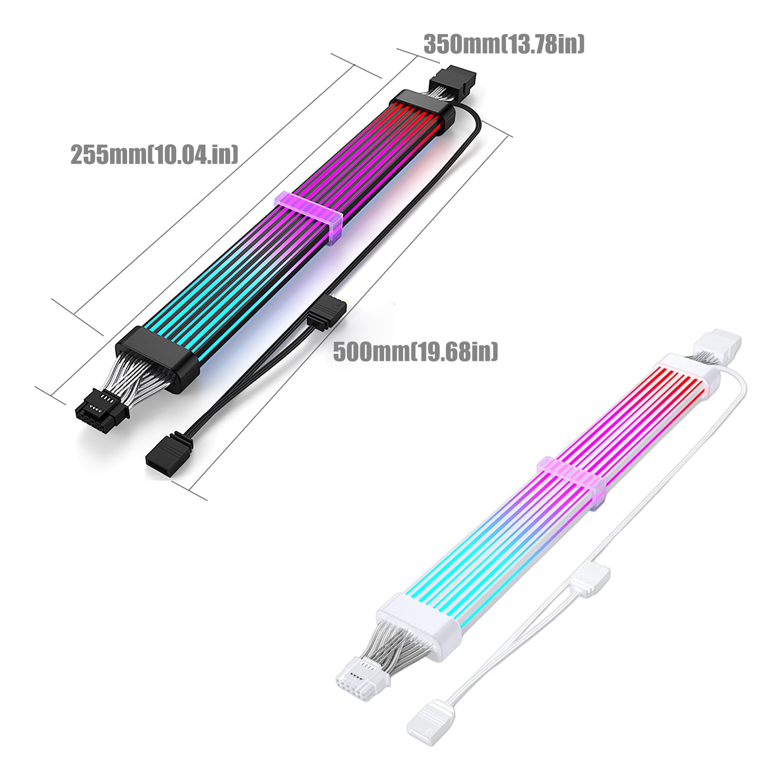 Cavo prolunga per Scheda Grafica GPU ARGB da 35 cm Design a 12 + 4 Pin Facile Installazione e luci Cavo prolunga GPU ARGB