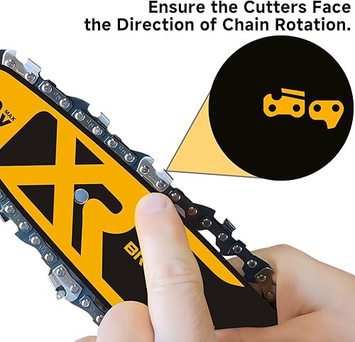 Miniatura 4 de Barra de motosierra de 12 pulgadas para motosierras inalámbricas DeWalt de 20 V y 60 V, repuesto de barra de motosierra para DCCS620B, DCCS620P1,