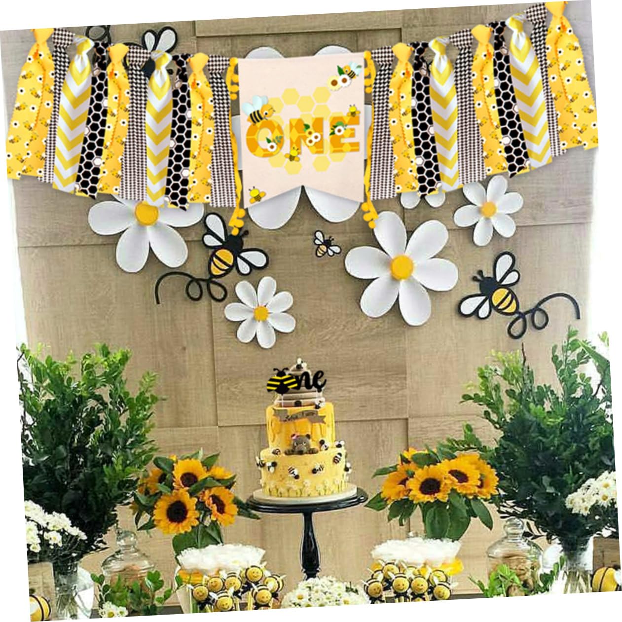 ibasenice 3 Decorazioni Uniche Per Compleanno Con Personaggio Y Striscioni Per Feste A Forma Di Ape Per Interni/esterni