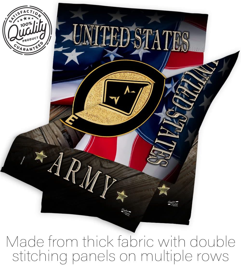 US Army Soldier for Life House Flag - Pack Armed Forces Rangers United State American Military Veteran Retire Official USA Applique - Banner Small Garden Yard Gift Double-Sided Made In 28 X 40