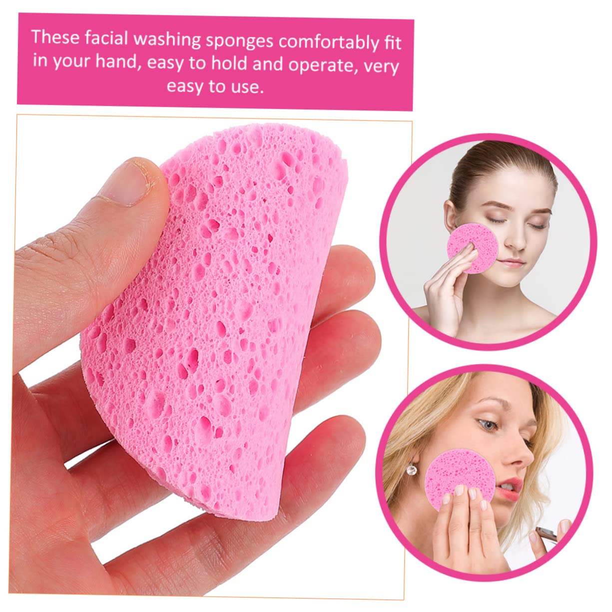 FOMIYES 5 Sets -entferner Waschschwämme Gesichtsreinigung Reinigungsschwämme für Das Gesicht Wiederverwendbarer Peelingschwamm Gesichtsschwamm-set 20 Stück * 5