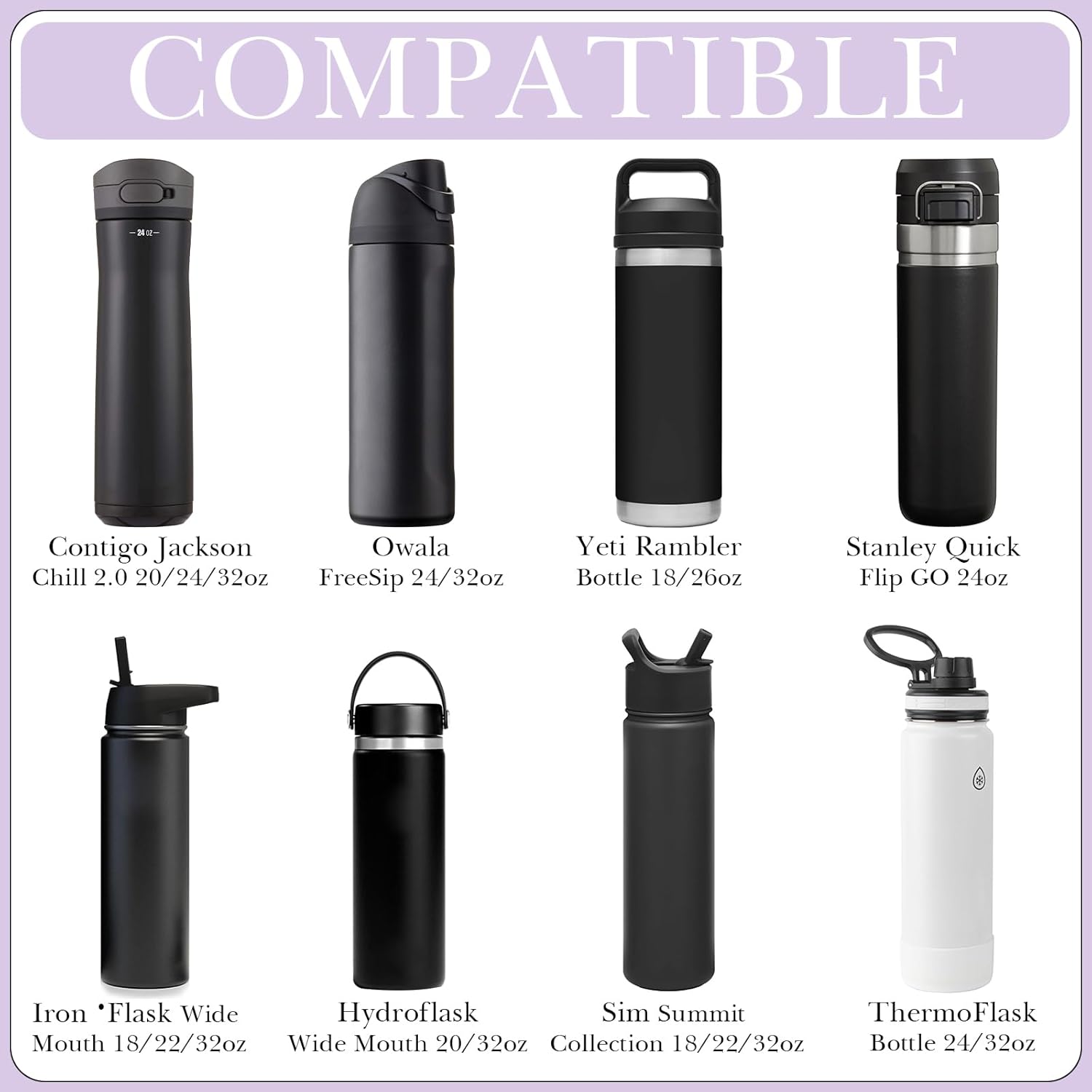 Linkidea Water Bottle Carrier with Strap Compatible with Owala FreeSip 24oz/32oz, Iron Flask Wide Mouth 32oz, Waterbottle Sling Bag Holder, Shoulder Strap with Phone Pocket - Image 3