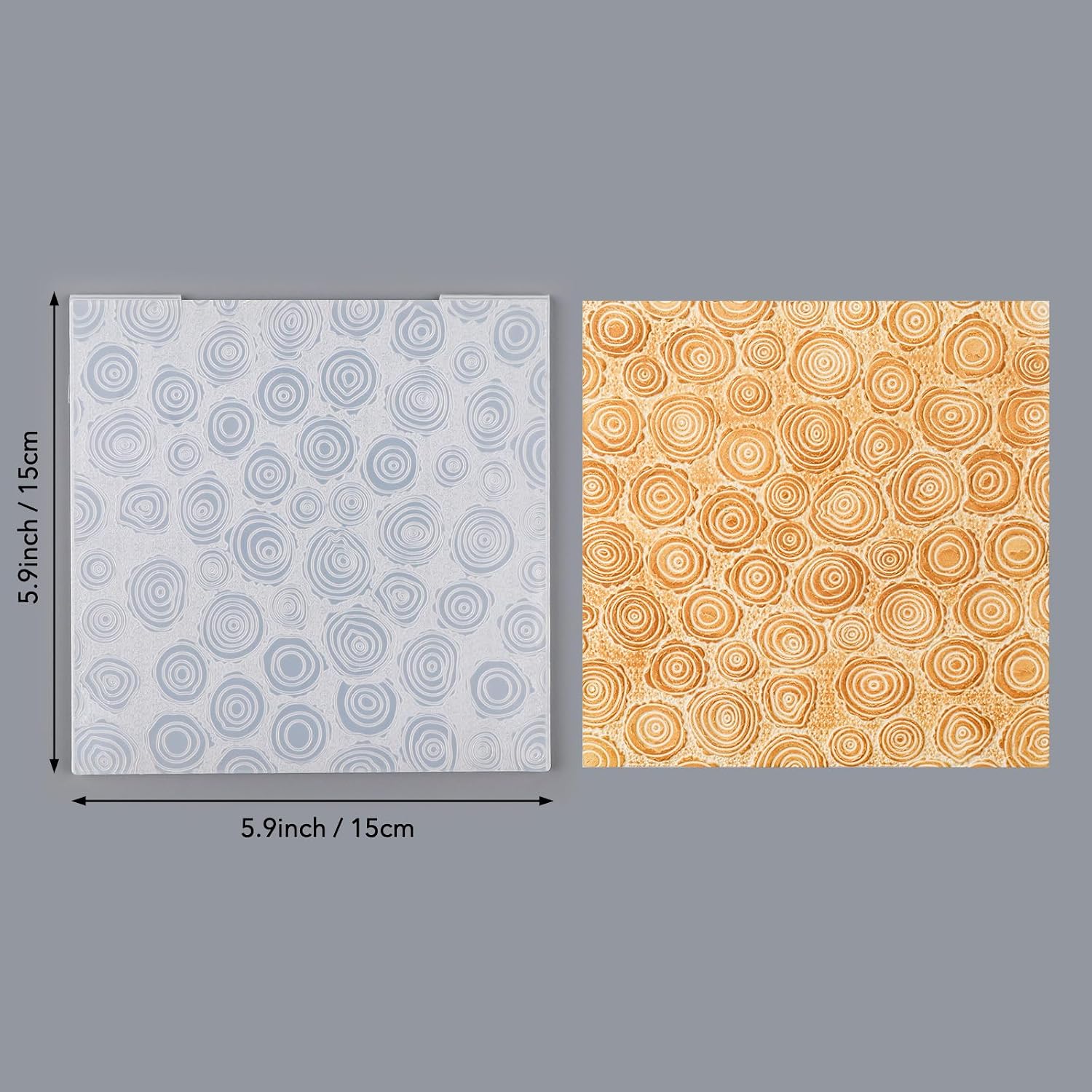 Briartw 3D Embossing Folder for Paper Crafting - Deep Texture Design, Compatible with Die Cutting Machines, Ideal for Cardstock (≥250gsm),Scrapbooking and Paper Craft,5.9x5.9 Inch