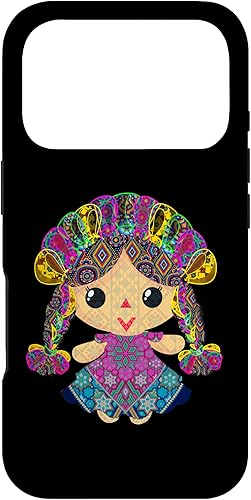 Vista 79 de iPhone 13 Pro Max muñeca mexicana, maria, mazahua arte huichol, lele, estuche