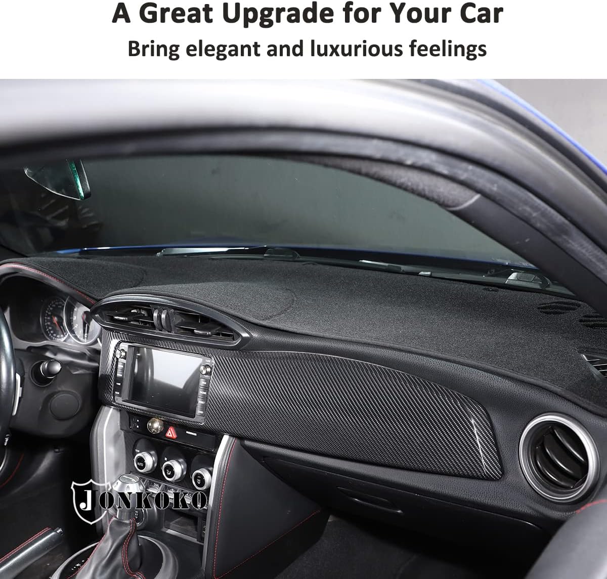 Black Dashboard Dash Board Cover Mat Carpet Compatible with Subaru BRZ 2013-2020 Dashboard Mat Pad (Left Hand Drive)