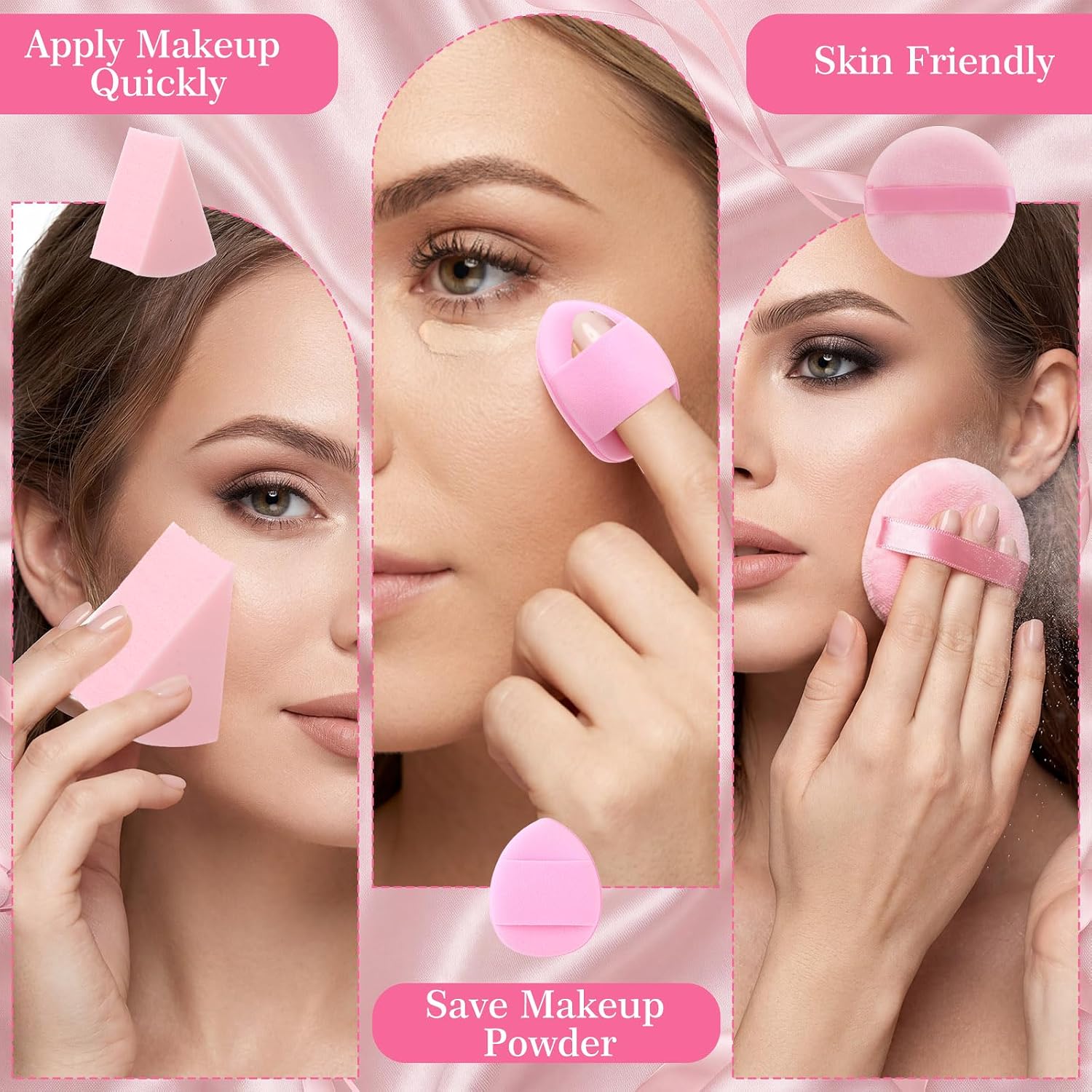 72 Pcs Pink Makeup Brushes Set Professional Make up Kit with 30 Soft Brushes, Cosmetic Bag, Makeup Sponge, Powder Puffs and Beauty Accessories, Complete Make up Tool Gift for Women Beginner