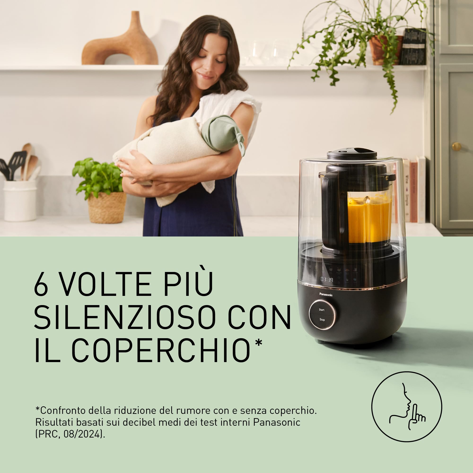Panasonic MX-HG4401KXE Frullatore e prepara/cuoci zuppe, 1,2L, 800W, Caldo e Freddo, 9 Modalità Automatiche, 10 Impostazioni di Velocità, Timer, Mantieni Caldo, Pulizia Automatica, Nero e Oro Rosa